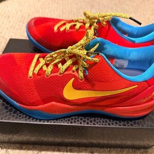 Nike Men’s Red and Yellow Sneakers